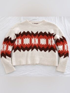 Francesca’s Cozy Aztec Pattern Knit Sweater